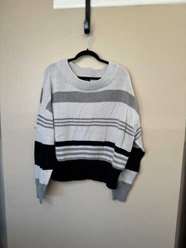 Lucky Brand Lucky Brand Gray Striped Sweater Size 