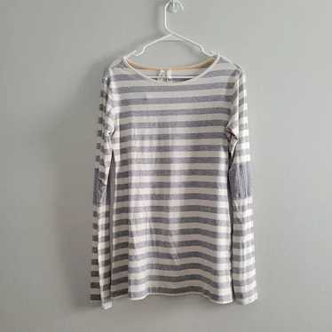 Lululemon Lululemon Gray and Cream Striped long sl