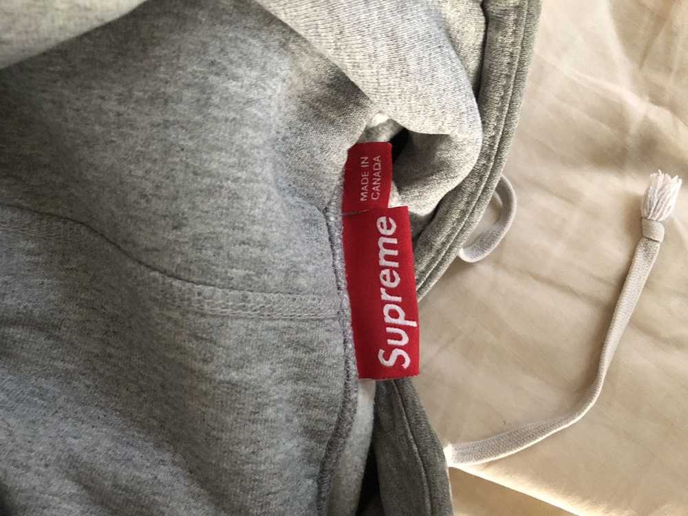 Supreme Red on Grey Box Logo Hoodie FW12 - image 3