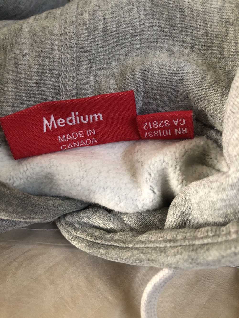 Supreme Red on Grey Box Logo Hoodie FW12 - image 4