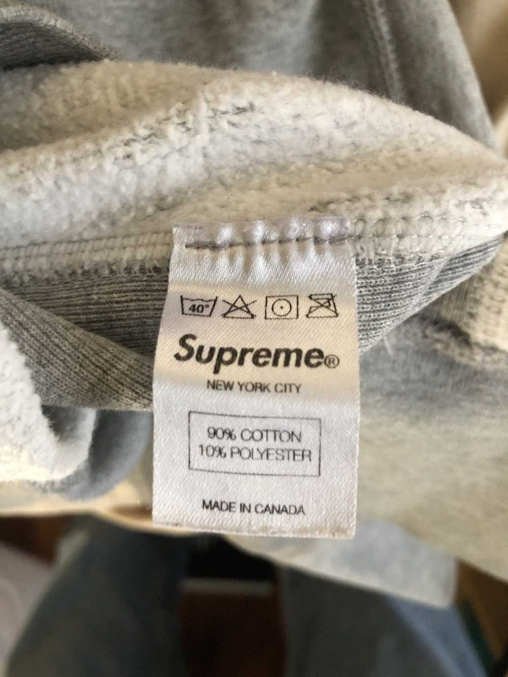 Supreme Red on Grey Box Logo Hoodie FW12 - image 6