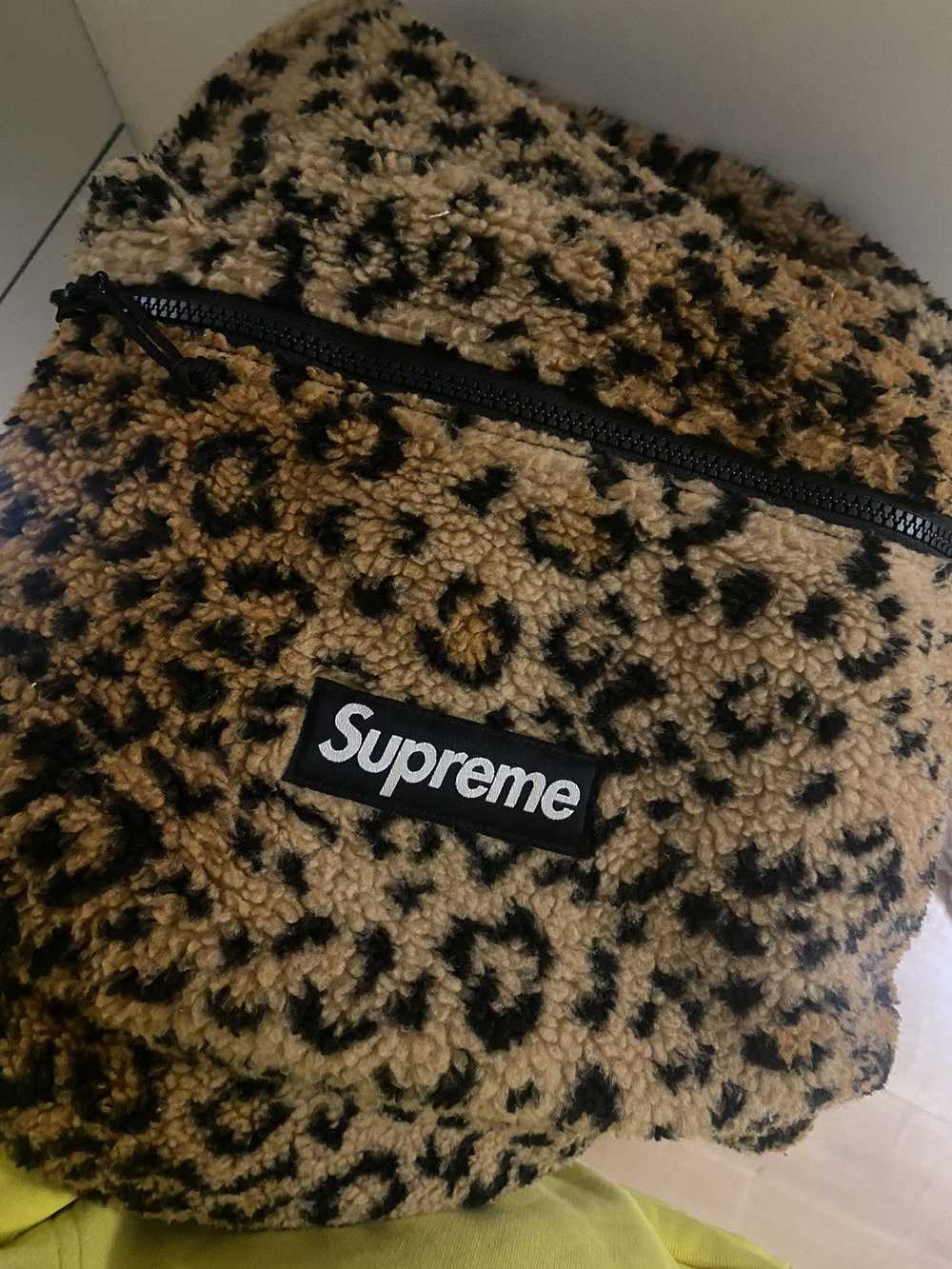 Supreme Supreme leopard fleece backpack bag - image 6