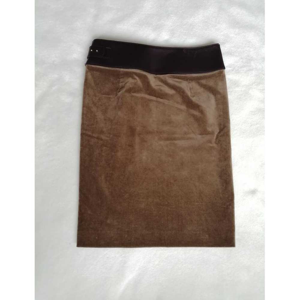 Gucci Leather mid-length skirt - image 2