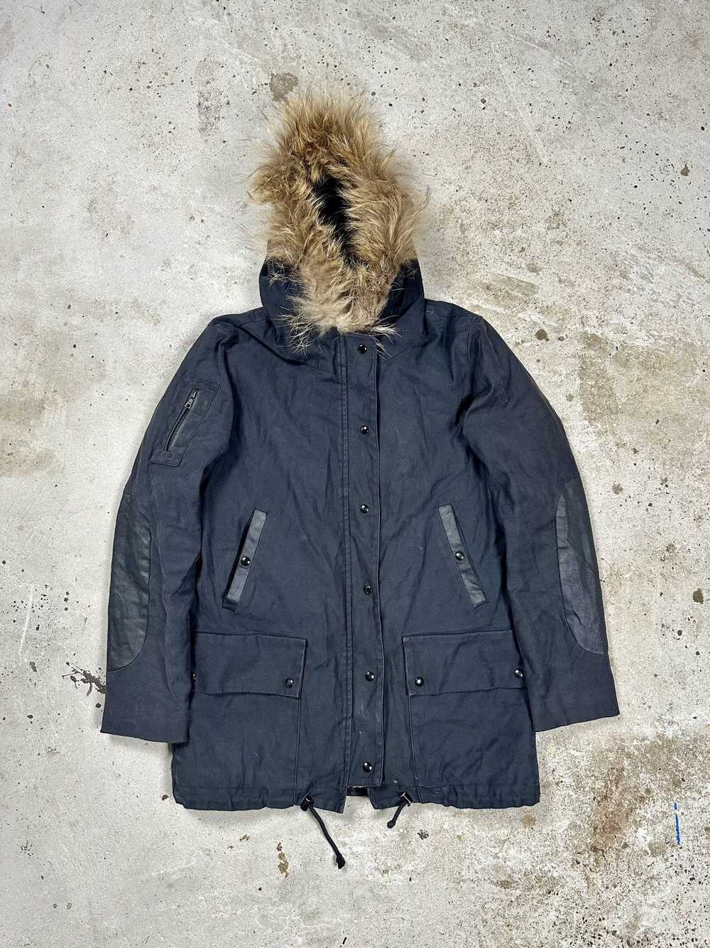 Sandro Sandro Paris Black Faux Fur Lined Parka Ja… - image 1