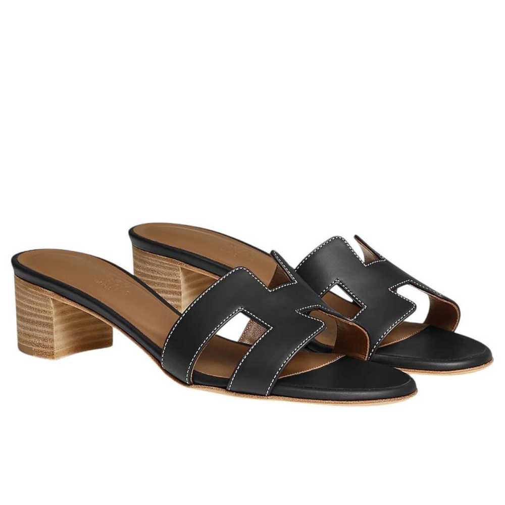 Hermès Oasis leather sandal - image 2