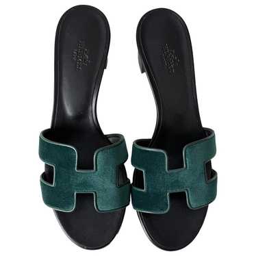 Hermès Oasis velvet sandal - image 1