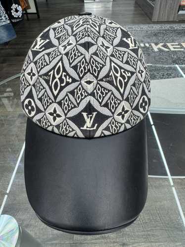 Louis Vuitton LV 1854 LOGO LEATHER CAP HAT BLACK/… - image 1