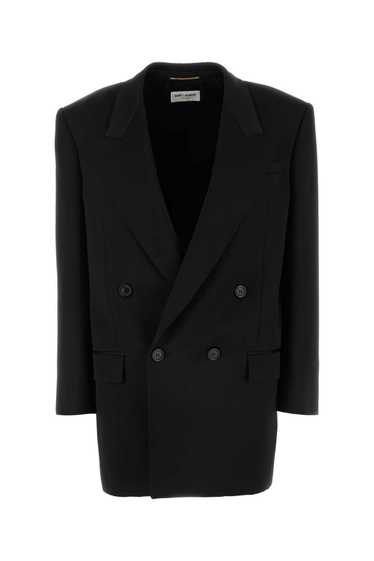 Saint Laurent Paris Black Satin Blazer