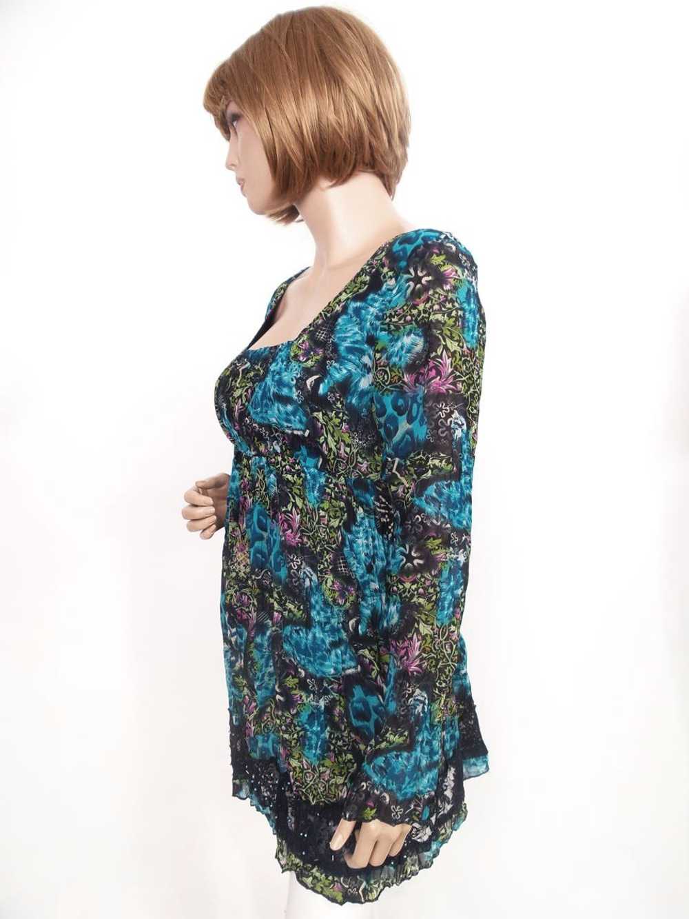 Joe Browns  Size 12 Tunic Blouse Long Sleeve Lace… - image 2