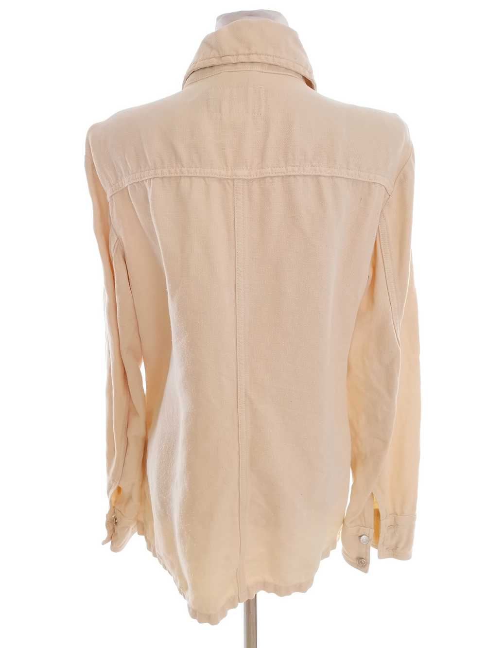 Diesel  Size M Ivory Buttoned Tunic Blouse Linen … - image 3