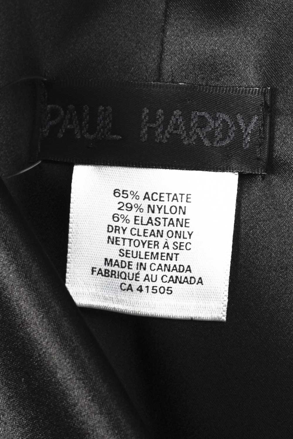 Blank Paul Hardy Black Satin Pleated Sleeveless M… - image 4