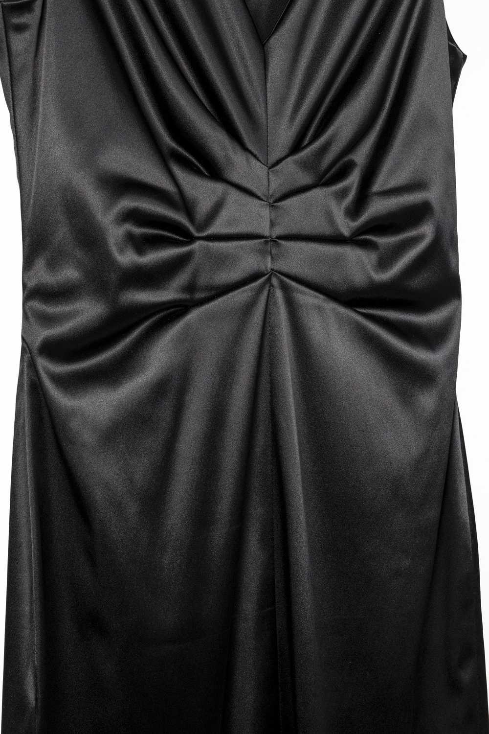 Blank Paul Hardy Black Satin Pleated Sleeveless M… - image 6