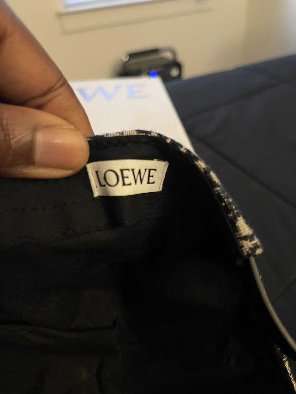 Loewe Loewe Anagram Jacquard & Leather Navy Black… - image 4