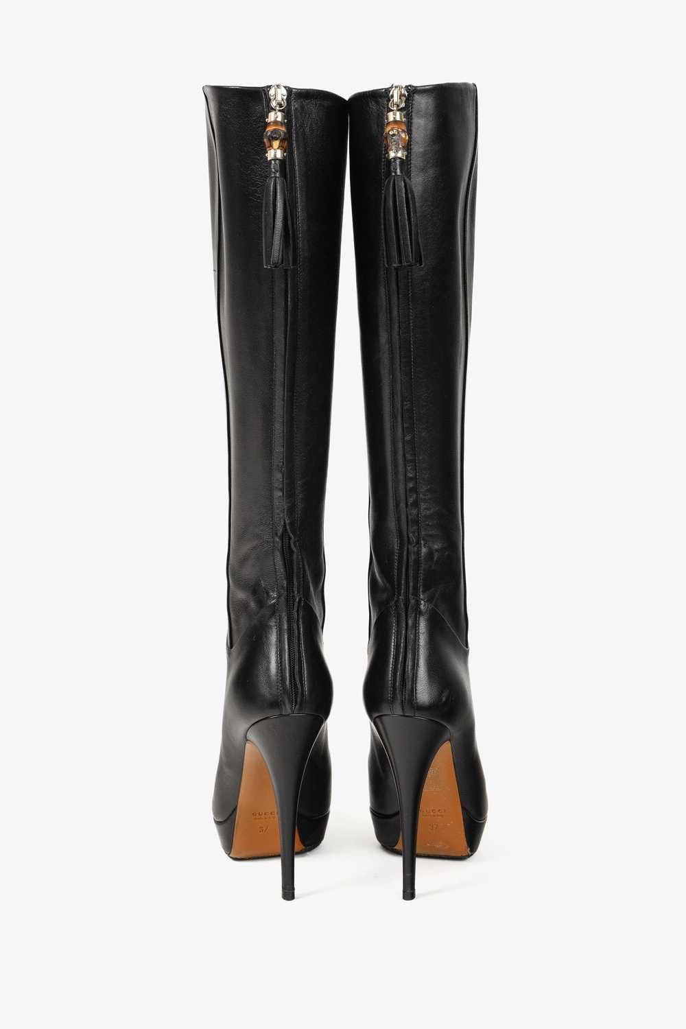 Gucci Gucci Knee Length Leather Bamboo Tassel Pla… - image 3