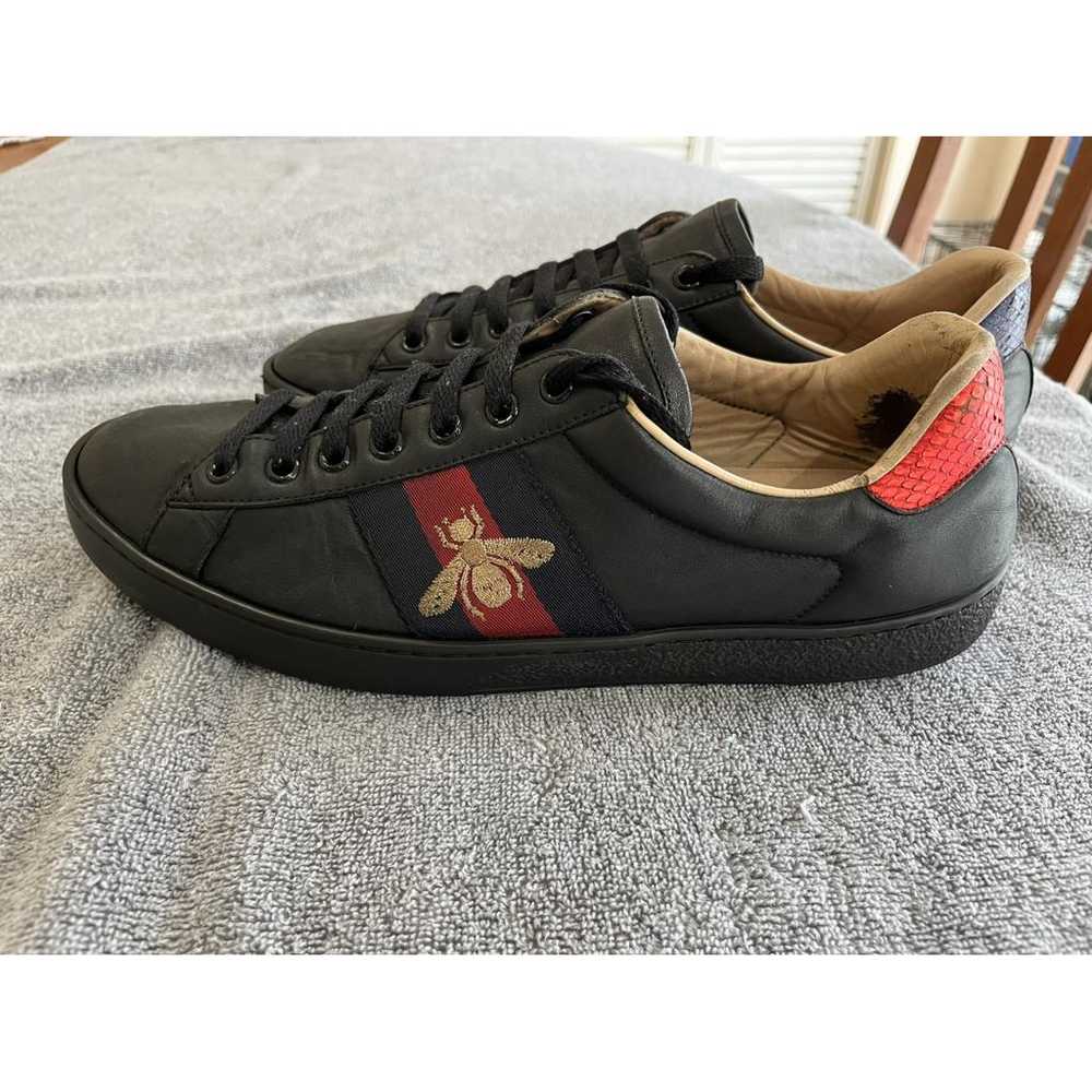 Gucci Leather low trainers - image 3