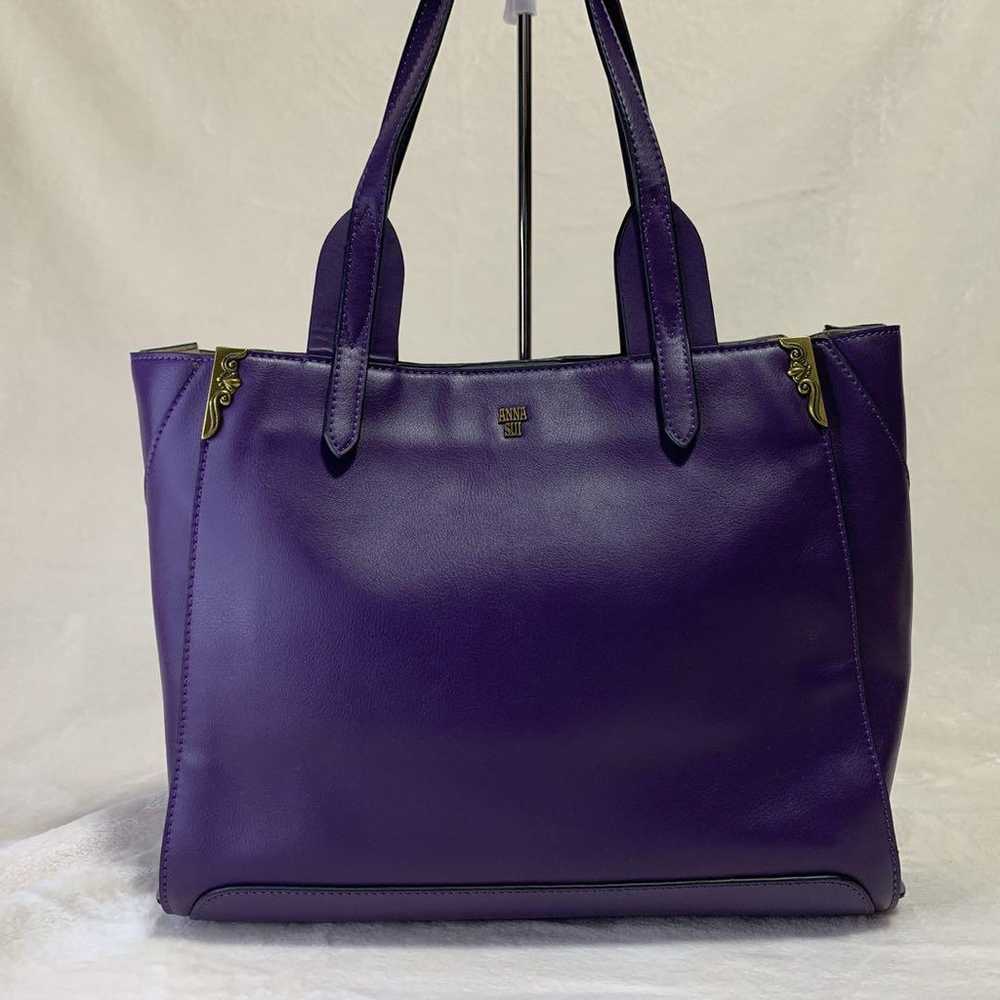 【Excellent Condition】ANNA SUI Tote Bag Purple - image 2