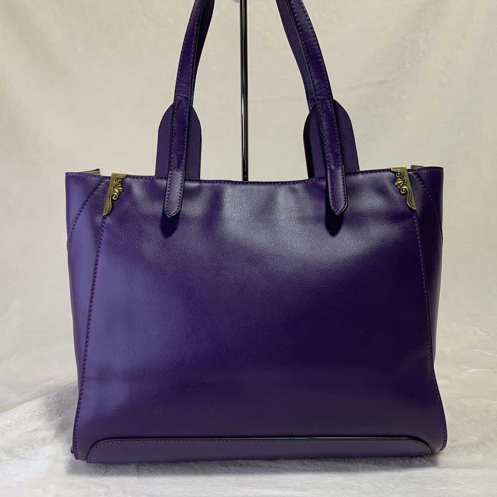 【Excellent Condition】ANNA SUI Tote Bag Purple - image 3