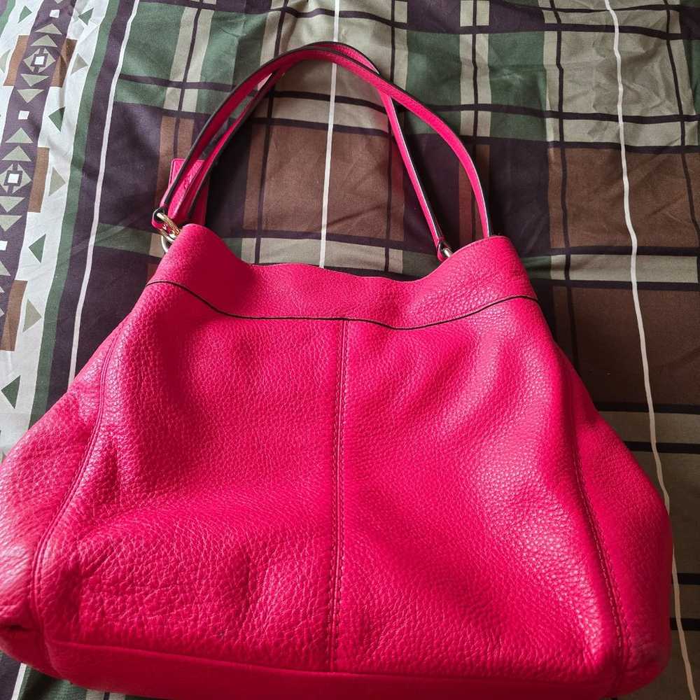 Coach pink leather hand bag - image 4