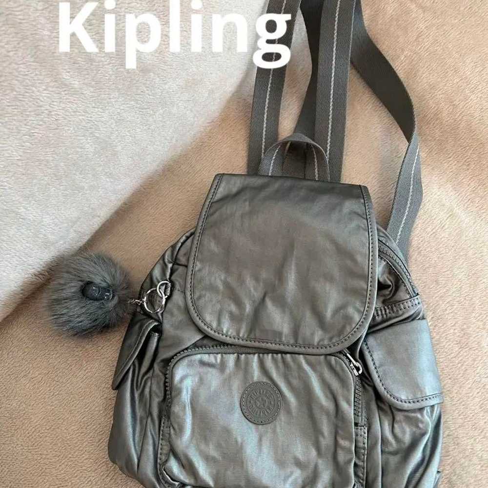 Kipling Gray Nylon Backpack Bag - image 1