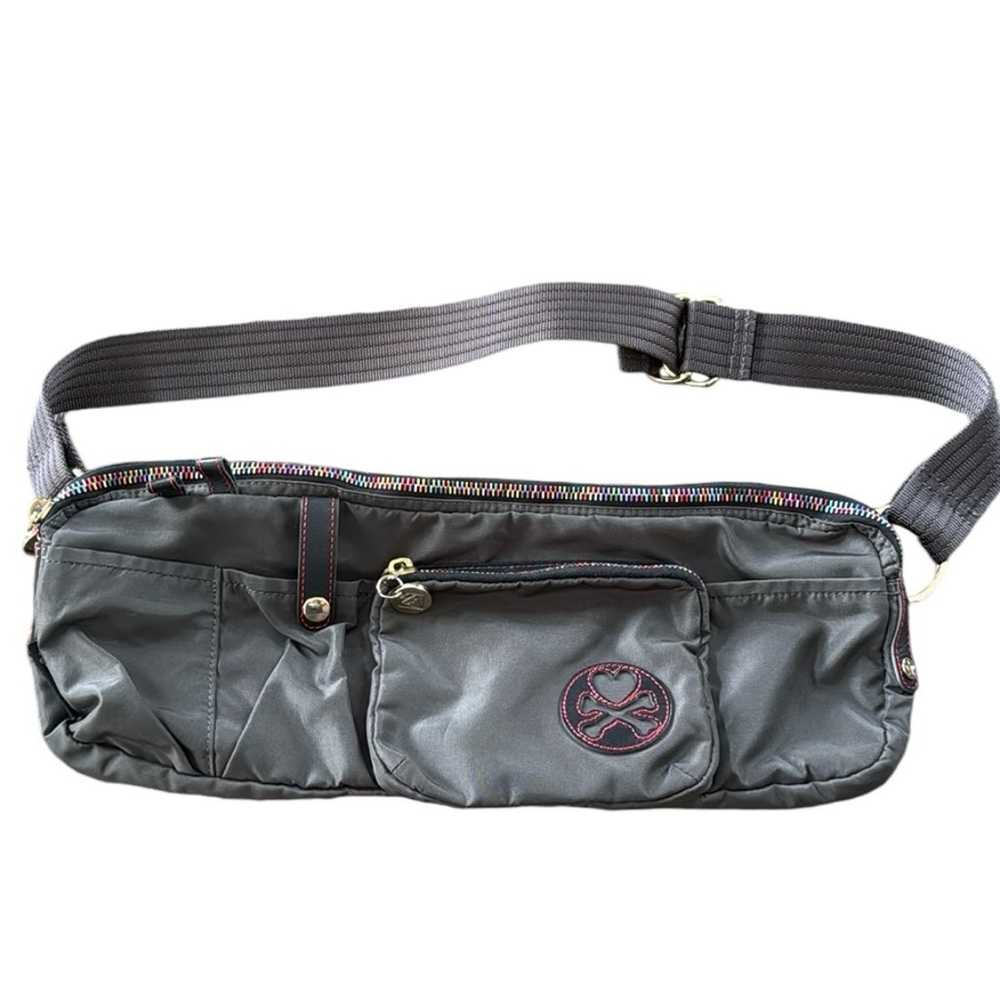 Tokidoki Waist Pouch Bag Gray With Rainbow zipper… - image 2