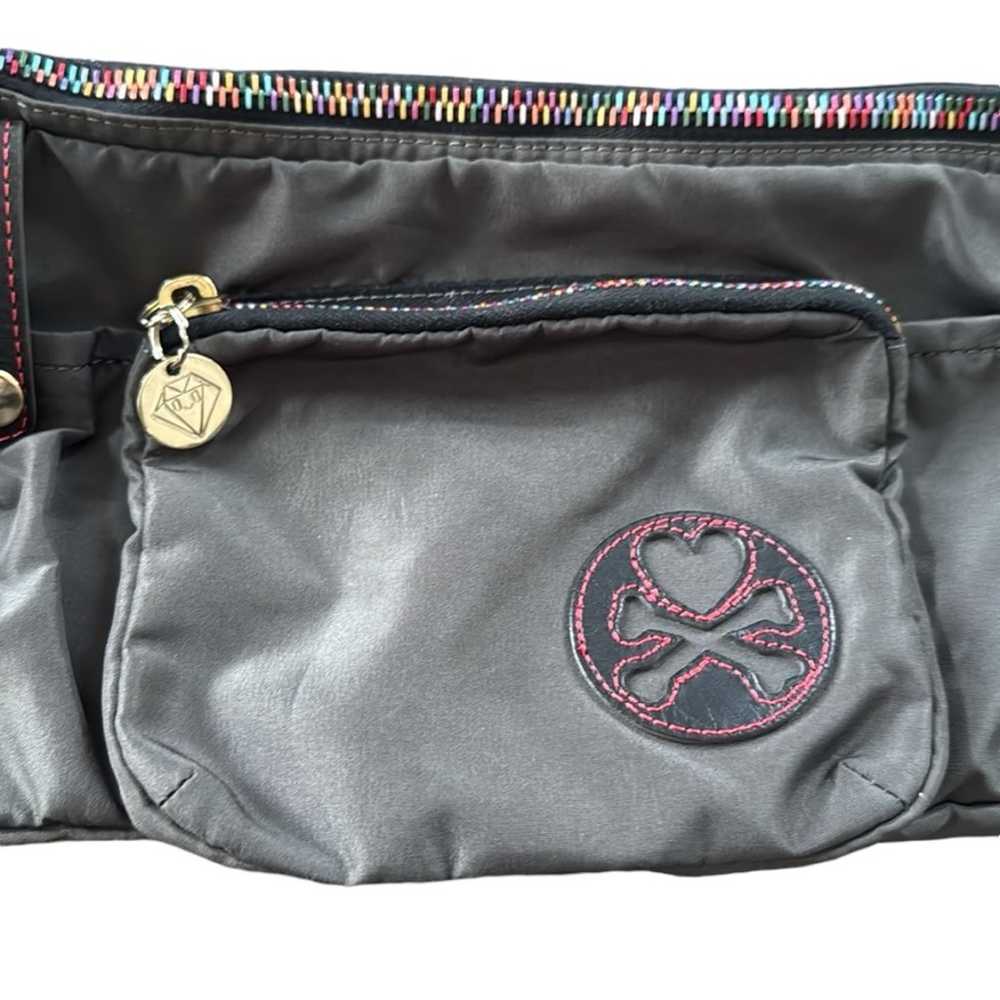 Tokidoki Waist Pouch Bag Gray With Rainbow zipper… - image 3