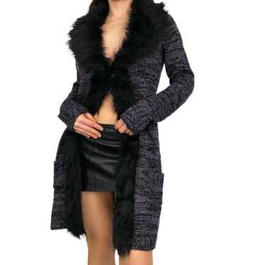 Purple Furry Knit Duster (M) - image 1