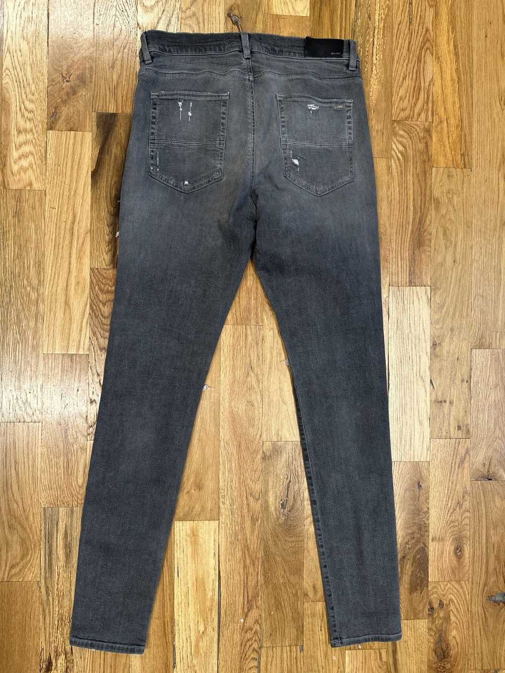 Amiri Amiri MX1 Black Suede Gray Denim Jeans Size… - image 4