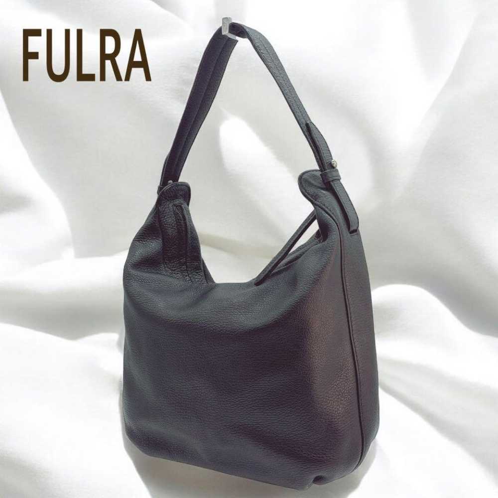 Furla Logo Metal Genuine Leather One-Shoulder Han… - image 1