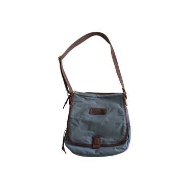 Duluth Trading Co Oil Cloth Sling Bag Blue Brown C