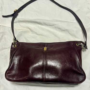 Vintage Etienne Aigner Burgundy brown leather bag - image 1