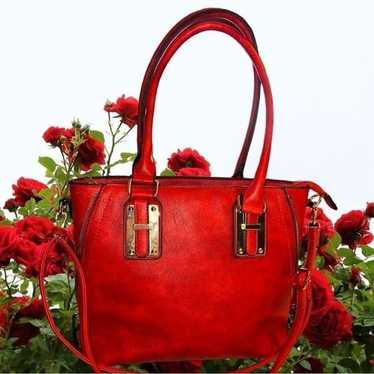 Unbranded beautiful red bag with gold hardware. - image 1