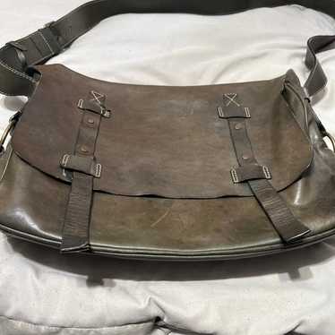 Leonello borghi leather messenger bag