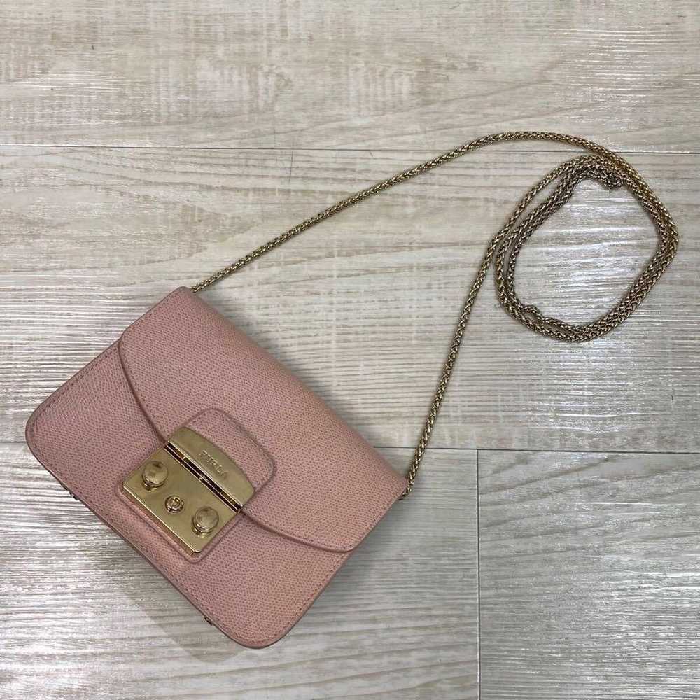 FURLA METROPOLIS Chain Leather Bag Shoulder Bag - image 4