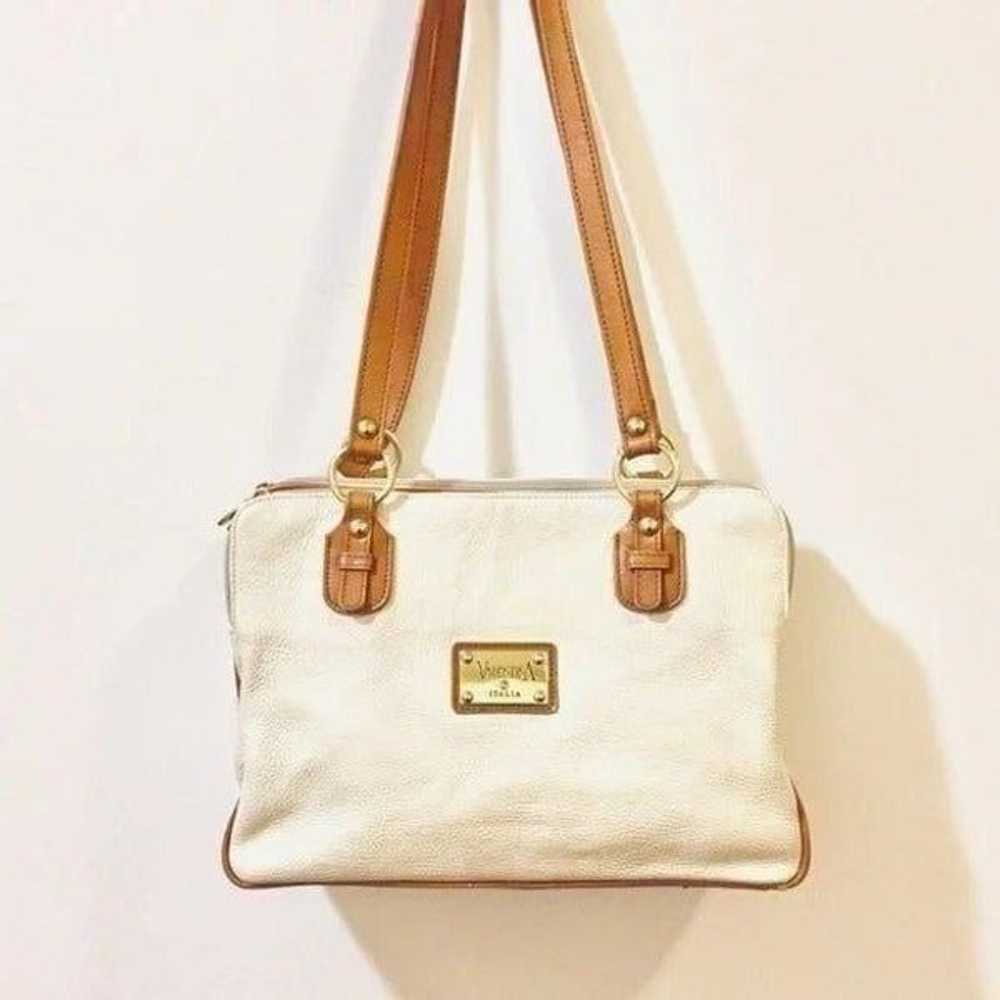 Valentina Off White Leather Handbag - image 1