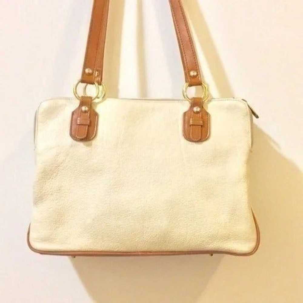 Valentina Off White Leather Handbag - image 5