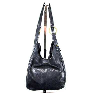 Frye Medium Size Black Leather Hobo Shoulder Bag P