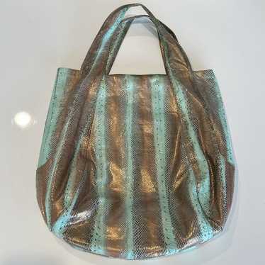 Beirn Jenna Hand-painted Python Tote - image 1