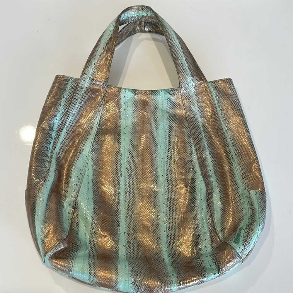 Beirn Jenna Hand-painted Python Tote - image 2