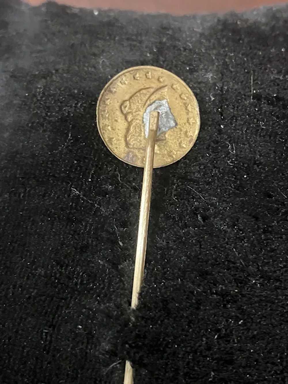 Flat 1901 Liberty Coin Stick / Tie Pin - image 2