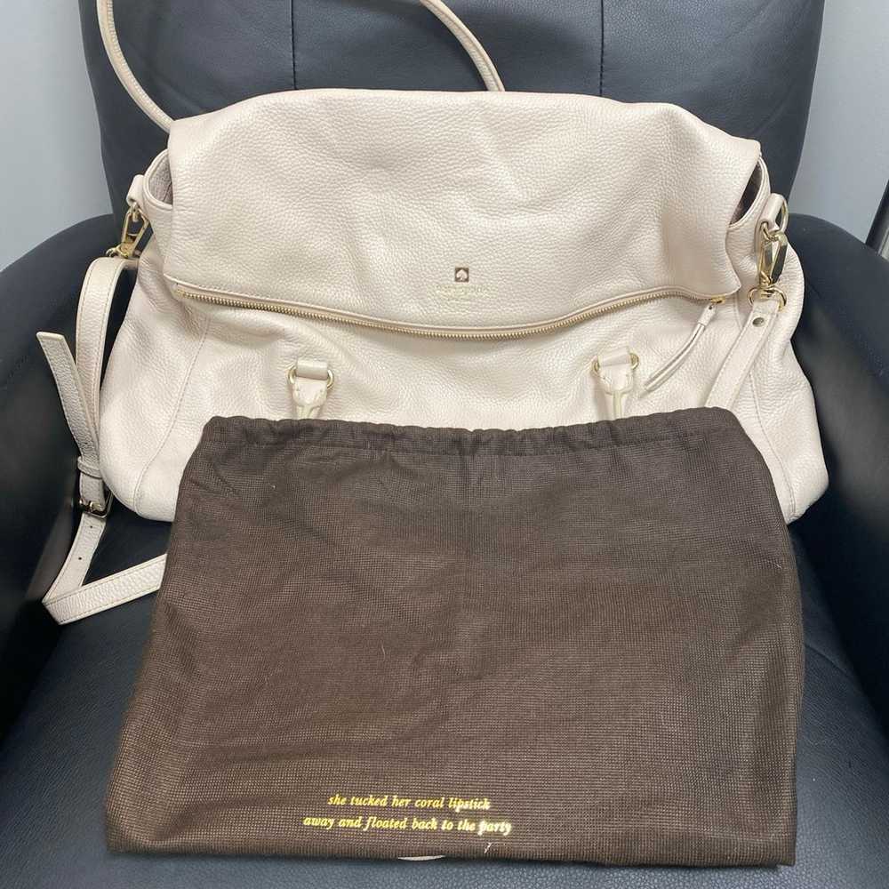 Kate Spade NY Cream Cobble Hill Leslie XL Travel … - image 12