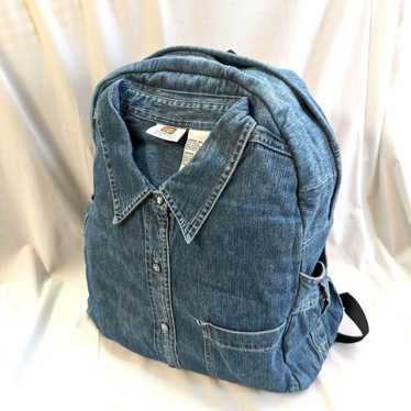 【vintage】90s Denim Shirt Remake Backpack / Rucksa… - image 1