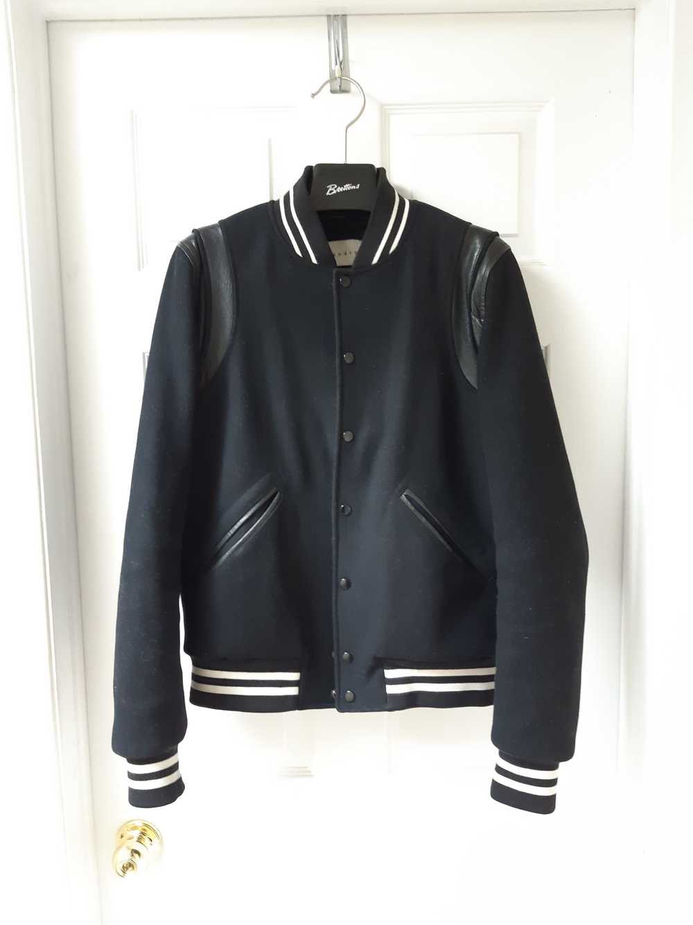 Sandro Sandro Drums Teddy Varsity Jacket - image 1