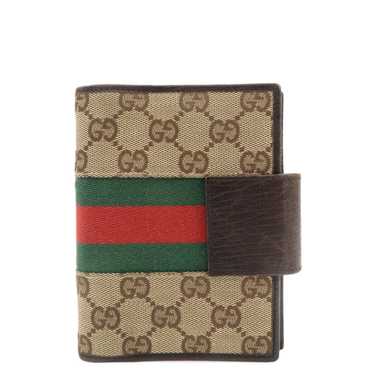 GUCCI Sherry GG Canvas Leather Notebook Cover Plan