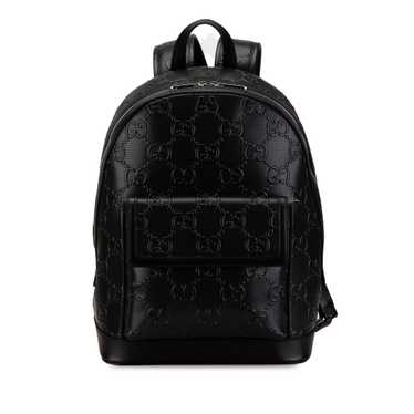 Black Gucci GG Embossed Backpack