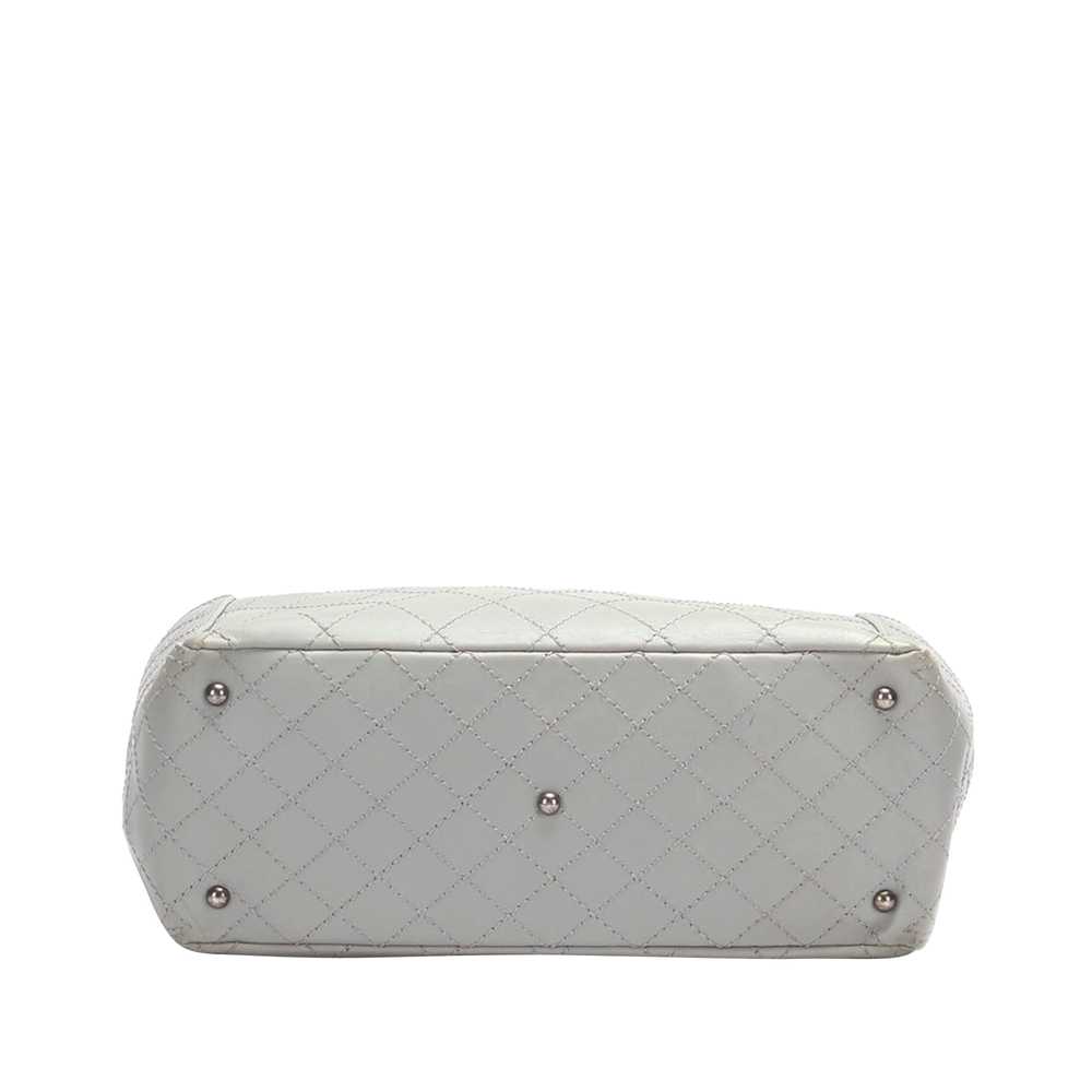 Gray Chanel CC Pocket Matelasse Leather Satchel - image 4