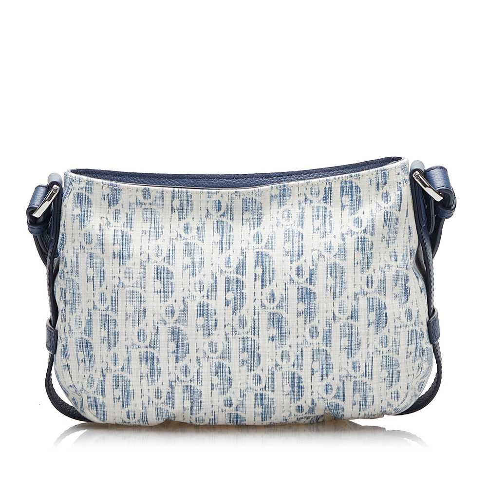 Blue Dior Mini Oblique Kasuri Saddle Soft Bag Sat… - image 3