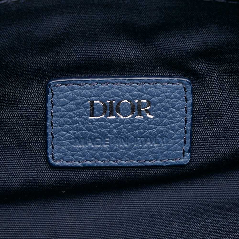 Blue Dior Mini Oblique Kasuri Saddle Soft Bag Sat… - image 6