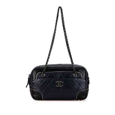 Blue Chanel CC Quilted Lambskin Camera Bag