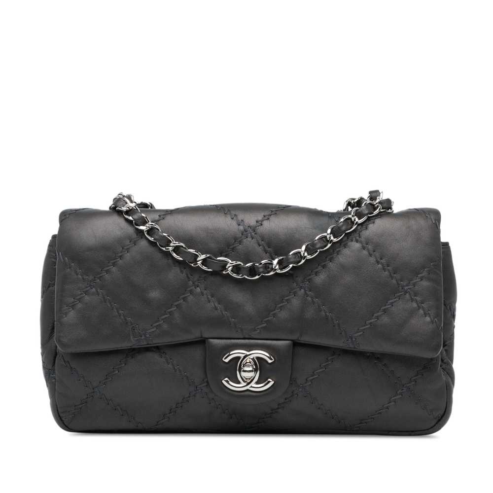 Gray Chanel Medium Calfskin Ultimate Stitch Flap … - image 1