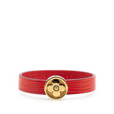 Red Louis Vuitton Epi Action Flower Bracelet